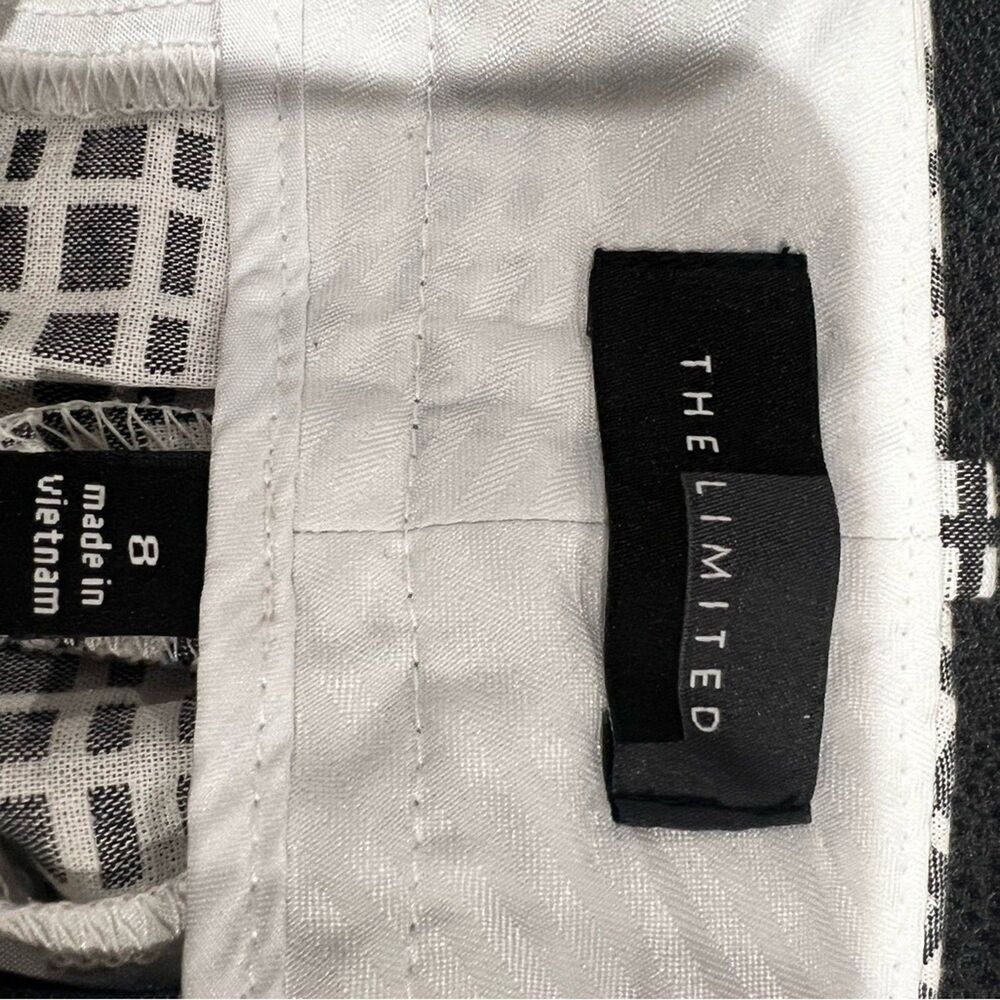 Slim Fitted Cropped Ankle Pants Gray & White Plaid The Limited Size 8 - Picture 7 of 8